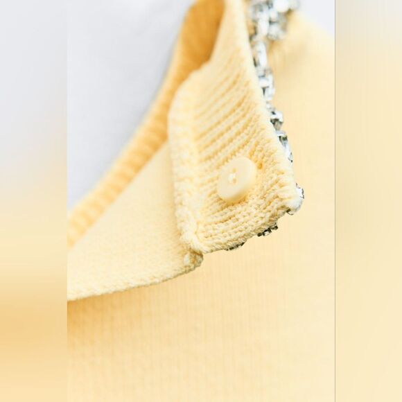 ZARA JEWEL PLAIN KNIT TOP - Picture 9 of 10